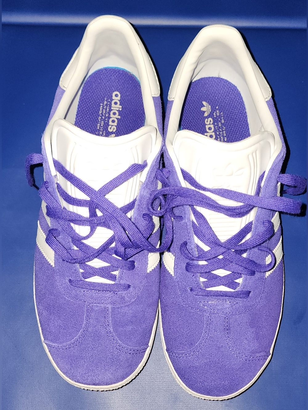 Adidas Purple Suede Gazelle sneakers with an OrthoLite® Sockliner